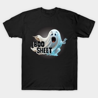 Boo Sheet Cute Cartoon Ghost T-Shirt